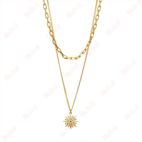 geometric shape gold choker necklace